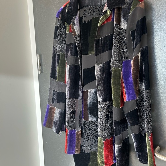 Lana Lee 2 piece shirt/skirt size 10 in excellent condition sheer/velour effect - Picture 3 of 12